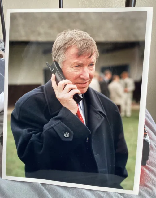 Sir Alex Ferguson Man Utd at horse racing photographs x 4 1990s