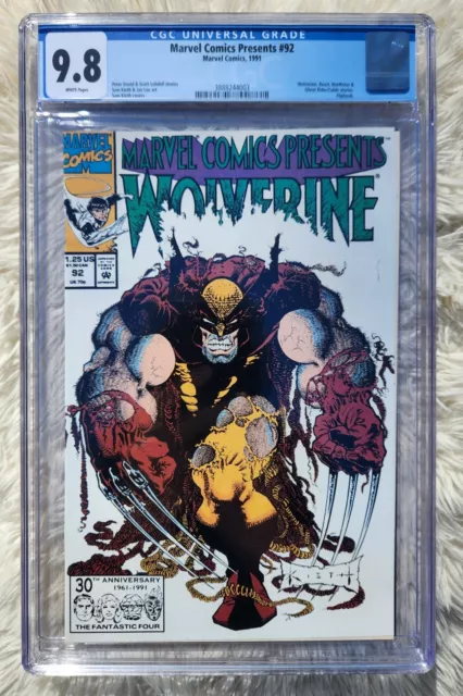 Marvel Comics Presents #92 CGC 9.8 WP ~ Iconic WOLVERINE cover ~ Marvel 1991