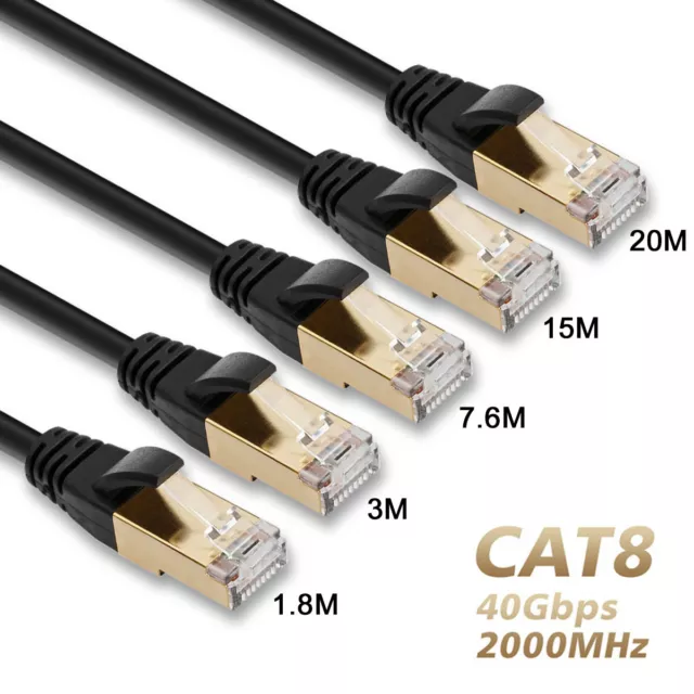 CAT8 CAT7 CAT6 CAT5E Network Cable AU Lot - HighSpeed 2M 3M 8M 15M 20M 22M 30M