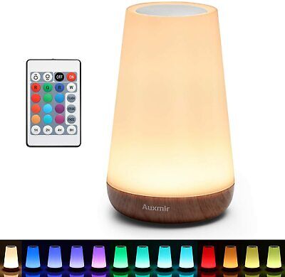 Lampe de Chevet Table Colorée Veilleuse LED Lampe Nuit Tactile 13 Couleur