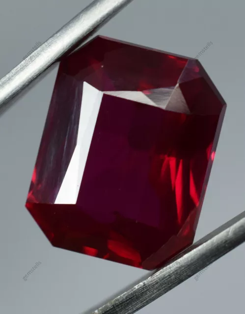 Extremely Rare NATURAL Red RUBY Emerald Shape 10.90 Ct CERTIFIED Loose Gemstone 2