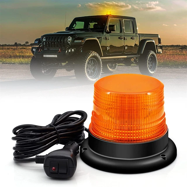 Luce stroboscobica 40 LED, 12 V/24 V fari di avvertimento flash con magnetico per auto