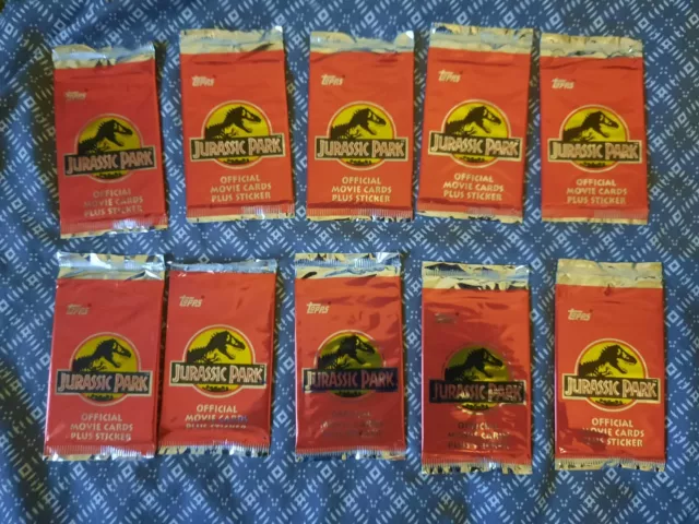 Lot Boosters  Jurassic Park Topps X 10 Neufs Sealed