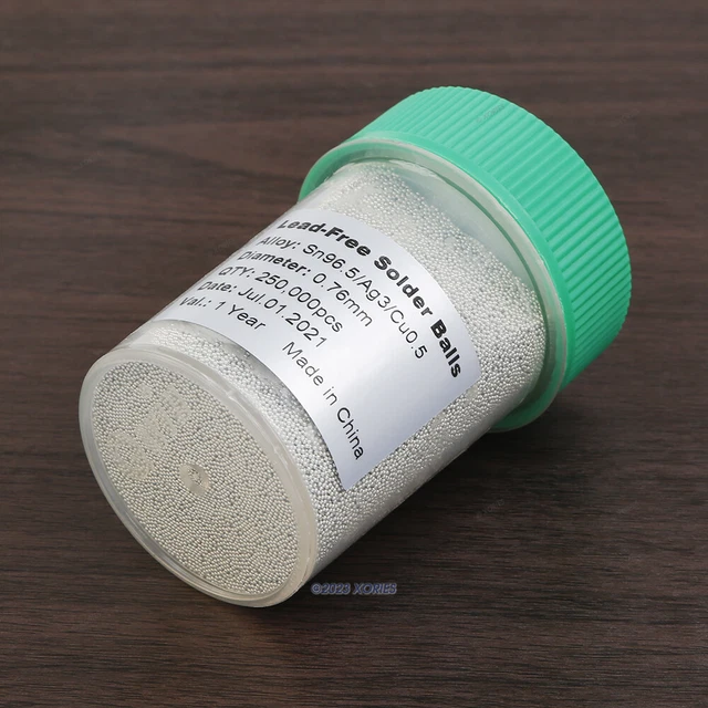 BGA Lead-free Solder Balls 0.76mm 250K for Soldering Repair