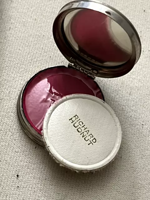 vintage richard hudnut NOS gemey rouge compact gold  #70 50s 40s black cherry 1