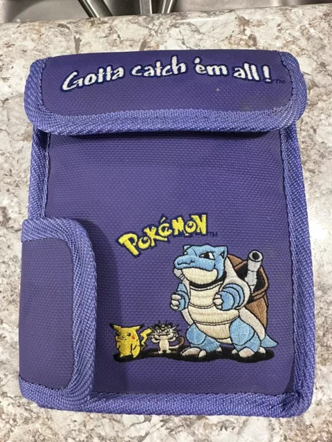 Vintage Purple POKEMON BLASTOIS Canvas Nintendo GameBoy Color Carry Case Vintage Purple POKEMON BLASTOIS Canvas Nintendo GameBoy Color Carry Case