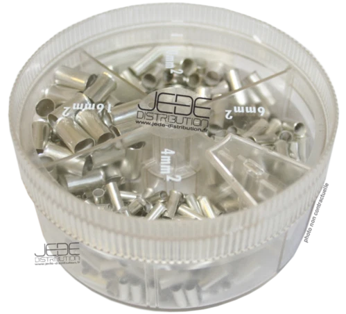 Boîte de 50 Connecteurs auto-transparents 3 entrées rouge 6mm² (boîtes réutilisable) pour fils rigides de