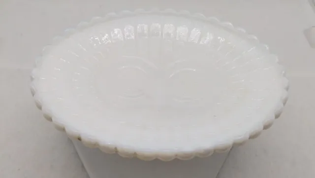 Vintage Avon Milk Glass Owl Face Pedestal Soap Dish-12 Collectors Item Cute Gift