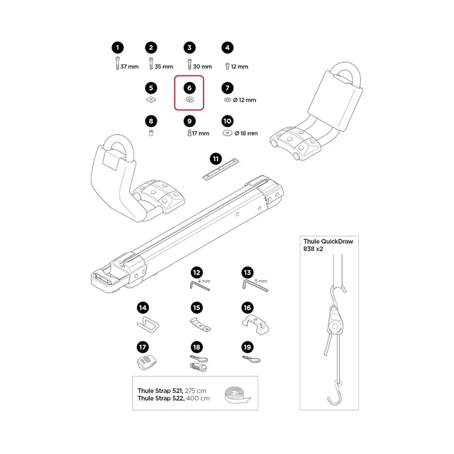 Thule disco 1050 per Hullavator Pro 31310