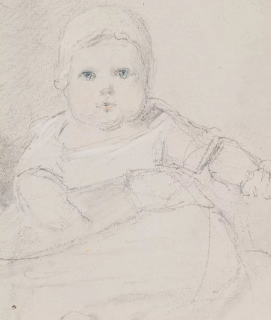J. DIELMANN (1809-1885), Kinderbildnis, Künstlergesellschaft,  1888, Bleistift 3