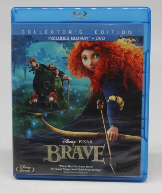 Brave Disney Pixar Blu Ray + DVD 3 Disc Set Family Adventure 2012 Bonus Features