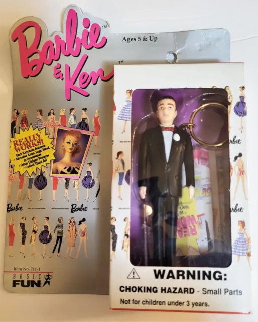 Barbie Keychain Collection Enchanted Evening Ken #711-1 Basic Fun 1996 NIP