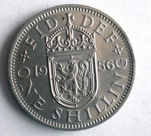 1956 GREAT BRITAIN SHILLING - Excellent Coin - FREE SHIP - Bin #338