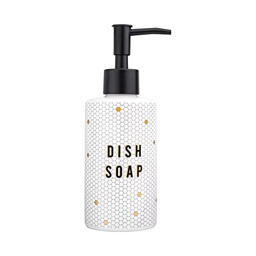 Sweet Water Decor Gold Tile Dish Soap Dispenser | Refill Hand Soap Dispenser ...