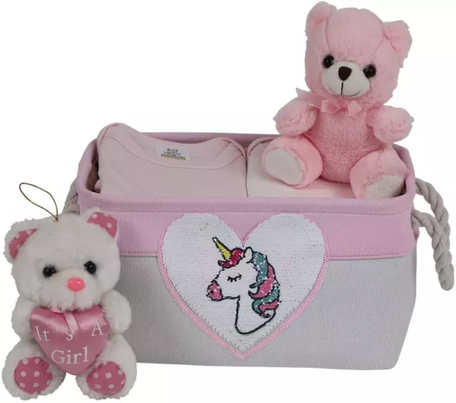 Storage Basket for Nursery, Baby Boy Canvas Bin Perfect as Nursery Organizer...