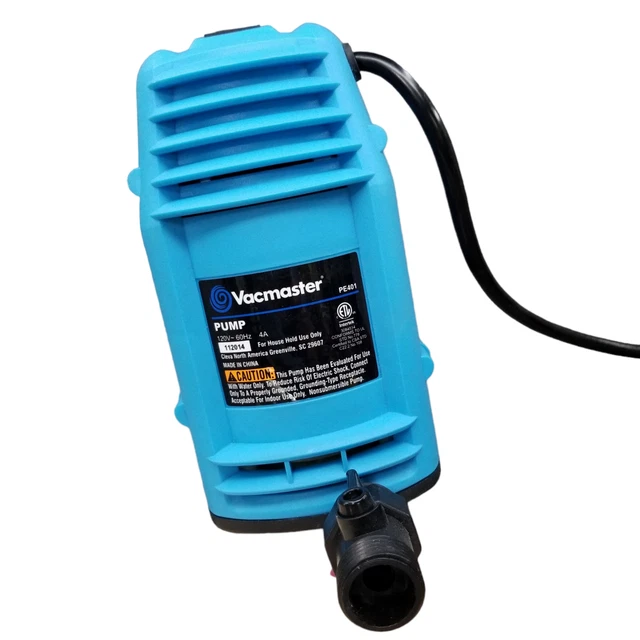 VACMASTER PE401 Pump WET/DRY 120V 4A Vacuum Water Pump, Blue