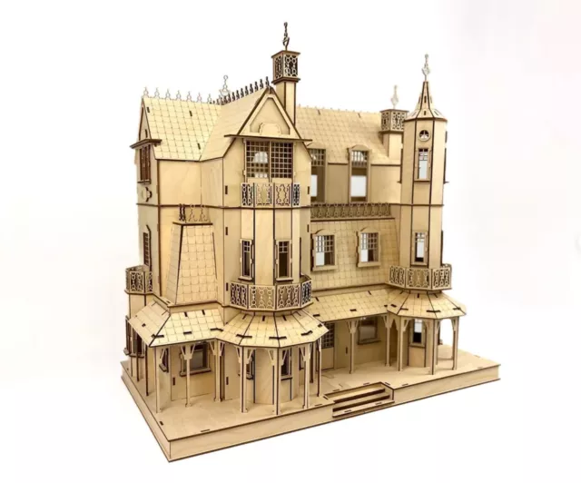 Large Luxury 64cm Gothic Mansion Wooden Dollhouse 1:16 Miniature Gift Home Decro