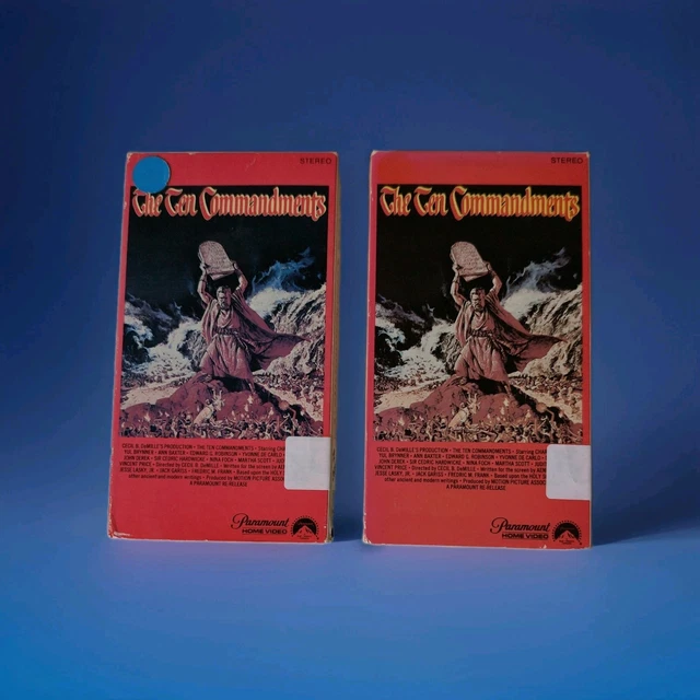 Ten Commangments THE TEN COMMANDMENTS VHS 1956 Adventure Drama Parts 1&2 Paramount ...