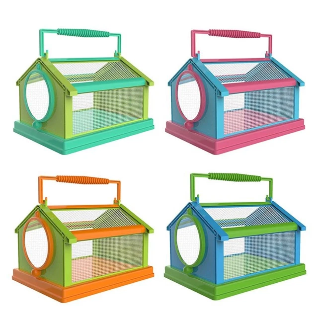 PLASTIC REPTILE TERRARIUM Insect Critter Case Portable Insect Habitat ...
