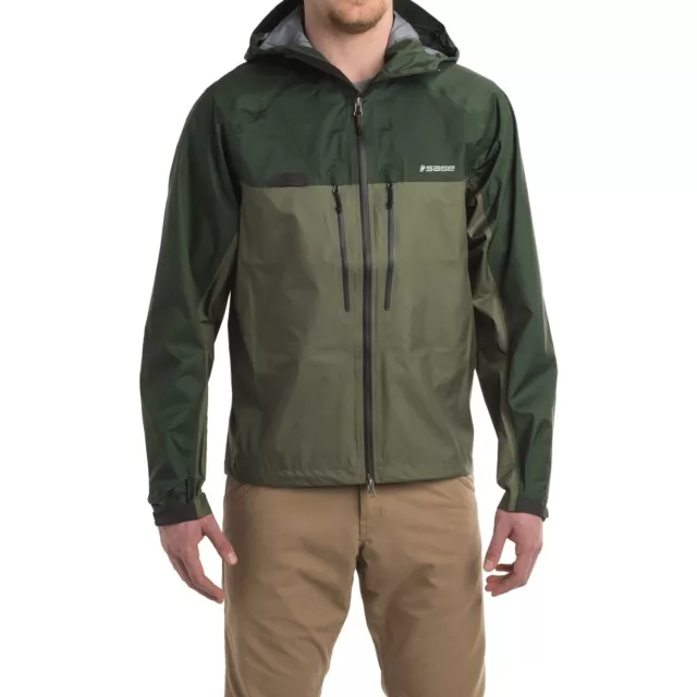 SAGE FLY FISHING Quest Ultralight Hooded Rain Suit / Wading Jacket - Size  Small $89.95 - PicClick