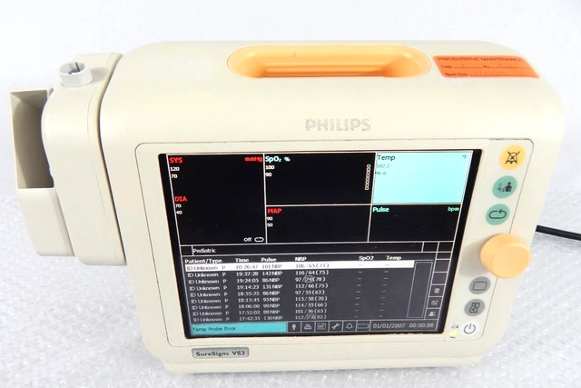Philips Suresigns Vs3 Vital Signs Monitor S/N 966