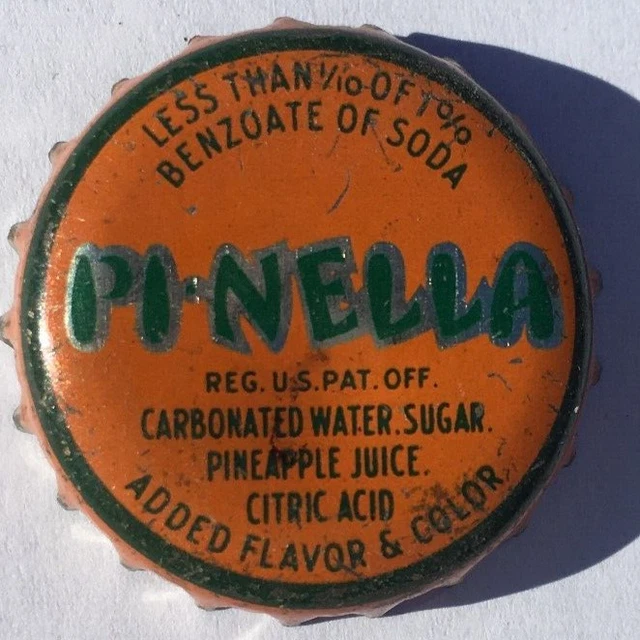PINELLA PINEAPPLE SODA Bottle Cap; 193040; Jacksonville, Fl; Used