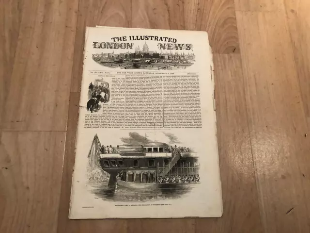 THE ILLUSTRATED LONDON NEWS Magazine 9 September 1848 - Parliament, Victoria