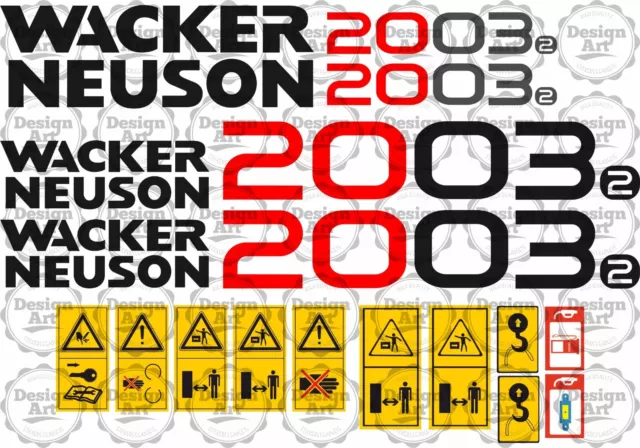 Wacker Neuson 2003 Mini Bagger Digger Aufkleber Set Decals