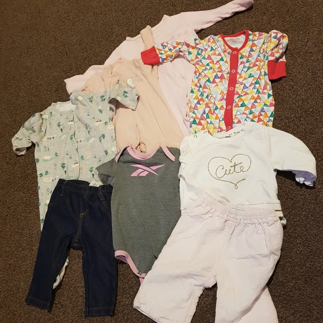 Pacchetto vestiti bambina 3-6 mesi John Lewis River Island Reebok