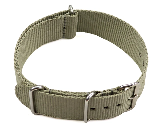 Bracelet NATO En Nylon 22 Mm Noir - Pour Montres Seiko, Citizen, Etc. Occasion, Style Militaire, Unisexe