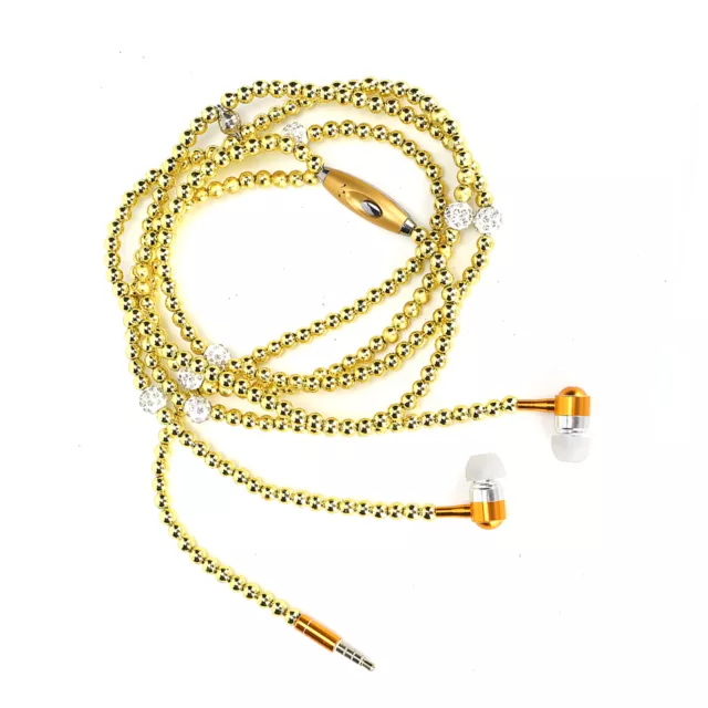 (gold) Simulation Pearl Headphones Sound Insulation Reliable The