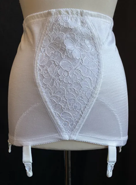 50'S GIRDLE ROLL on girdle white deadstock shaper two way stretch