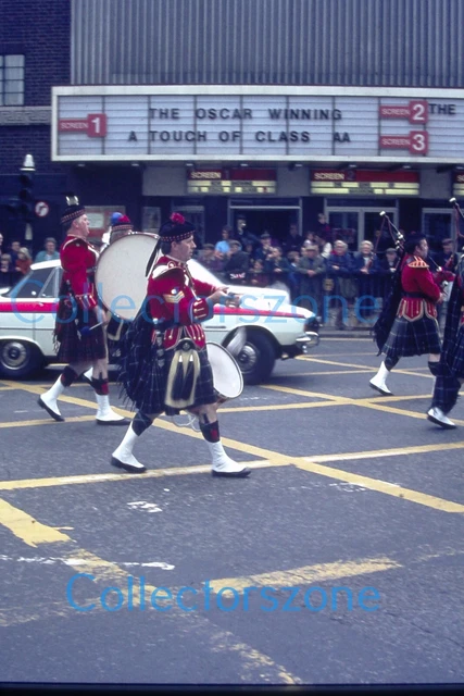 35mm Slide 1970's Doncaster Miner Rally Parade Scottish Pipers   Slide 4