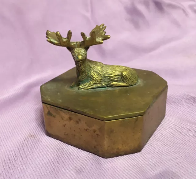 MOOSE Brass Trinket Box Loyal Order of Moose Appreciation Award