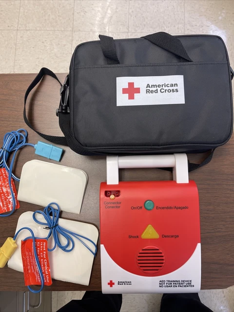 AMERICAN RED CROSS AED TRAINING DEVICE P505951 w/2 Sets Of Patches (no bag)