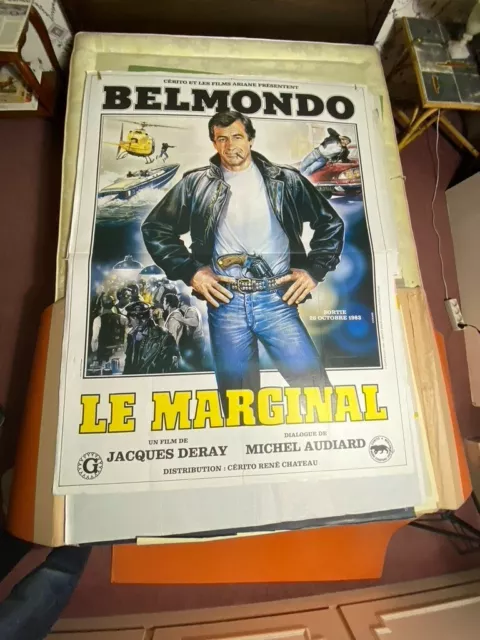 LE MARGINAL Belmondo 1983 Affiche Originale 120x160