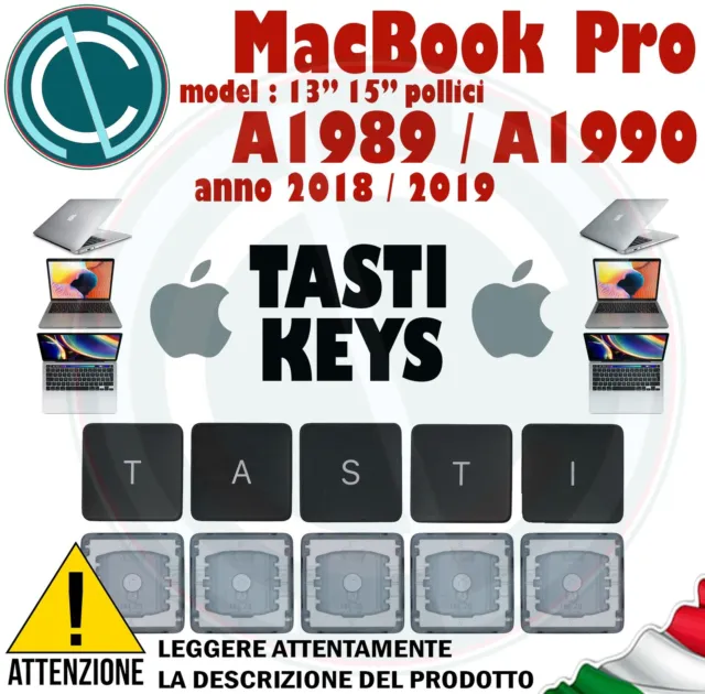 Key Tasto Clip Apple Macbook Pro 13" A1989 15" A1990  Tastiera Tasti 2018 2019
