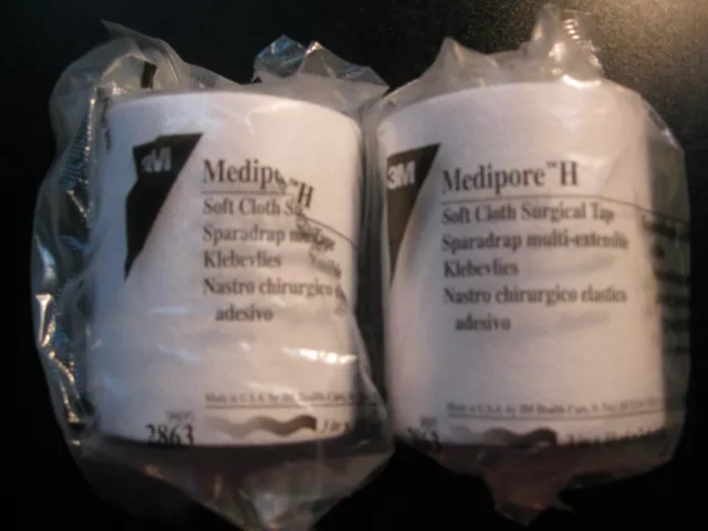 Medipore H Soft Cloth Surgical Tape 3"x10yds Brand 2 Rolls