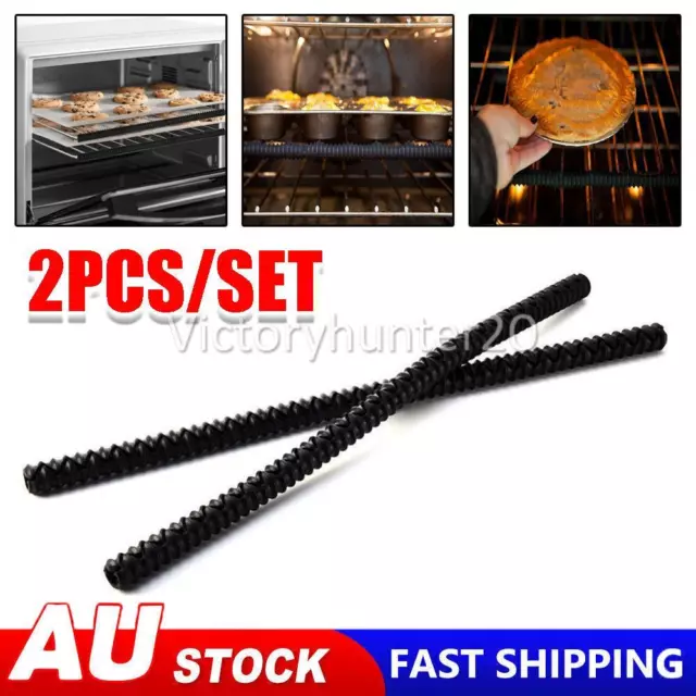 2pcs Heat Resistant Silicone Oven Rack Guard Shelf Edge Burn Protector  Protection Kitchen Tools 