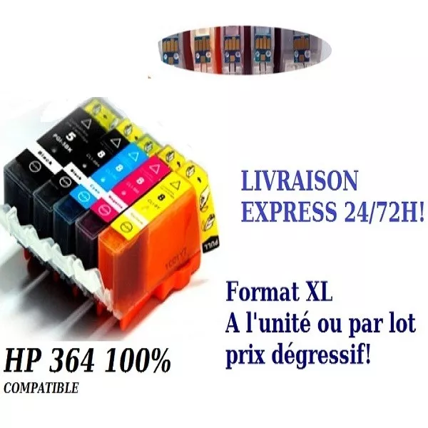 Ink Cartridge Compatible HP 364 XL Photosmart 5524, 6510, 6520 48 H Express