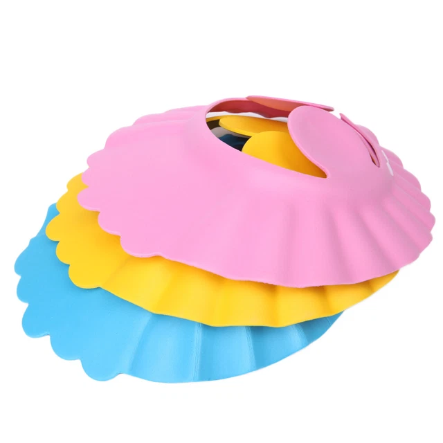 1pc Adjustable Baby Kids Shampoo Bath Bathing Shower Cap Hat Wash Hair Shield
