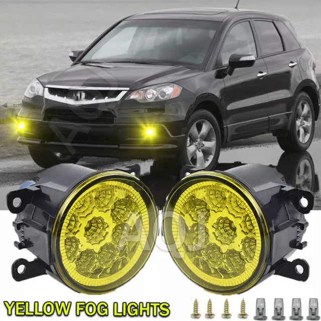 Front Bumper Fog Light Lamps For Acura RDX 10-18 PAIR Replacement 33900-T0A-A01