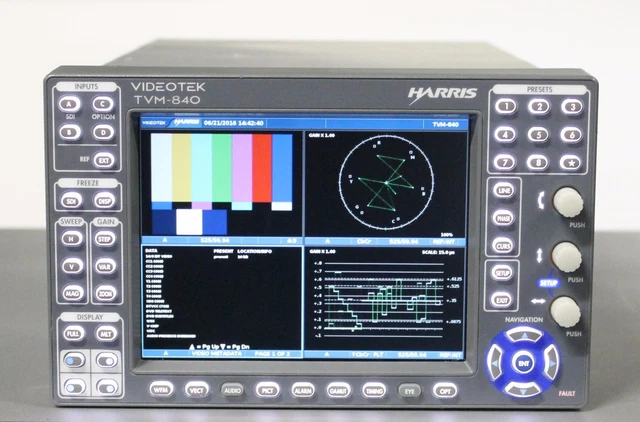 Moniteur Vidéo Harris Videotek TVM9100PKG Avec Options - Occasion, Fonctionnel