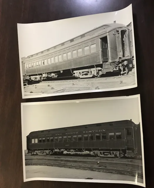 Lot of (2) Chicago & Northeestern Train Railroad Photos 1940’s-1960’s