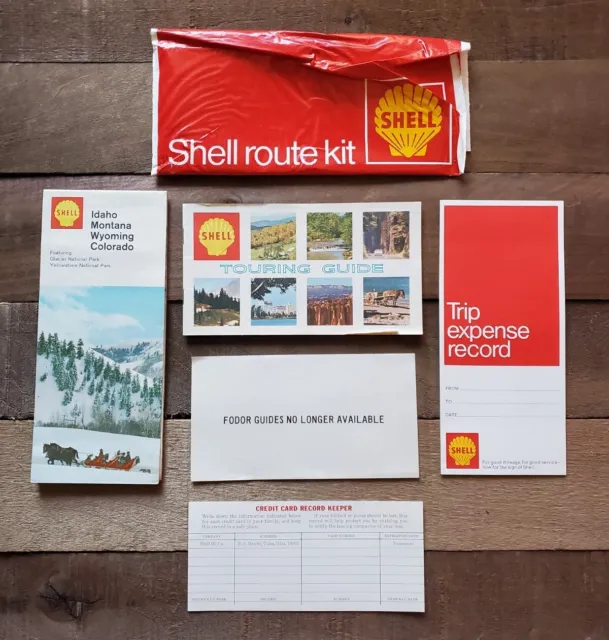 Vintage Shell Idaho Montana Wyoming Colorado - Touring Guide Travel Road Map