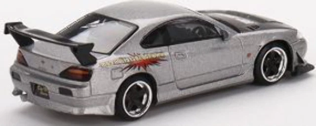 Nissan Silvia Top Secret (S15) silver - MINI GT 1:64 Scale Diecast Model Car 2