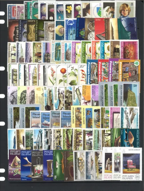 Pitcairn Islands 100 All Different Stamps in Glassine Bag Mostly Mint