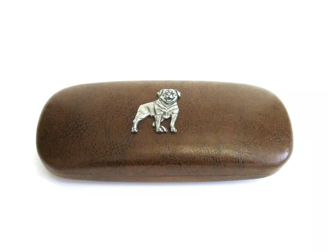 Rottweiler design Brown Solid PU Glasses Case Rottweiler Gift Dog Mum Dad Gift