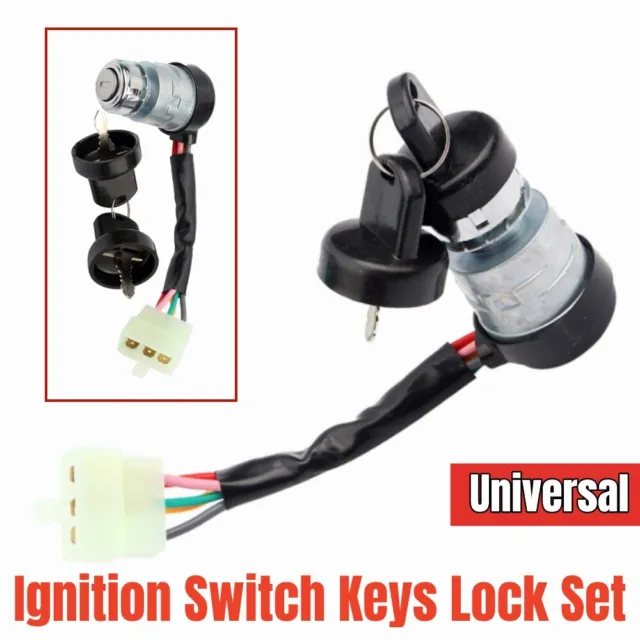 5 Wire Ignition Keys Switch Lock Kit For 50CC-150CC Quad Dirt Bike Go Kart ATV