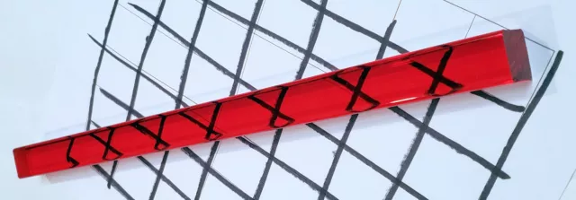 3/4” x 3/4" x 24" INCH SQUARE CLEAR RED ACRYLIC TRANSLUCENT ROD AQUARIUM SAFE!
